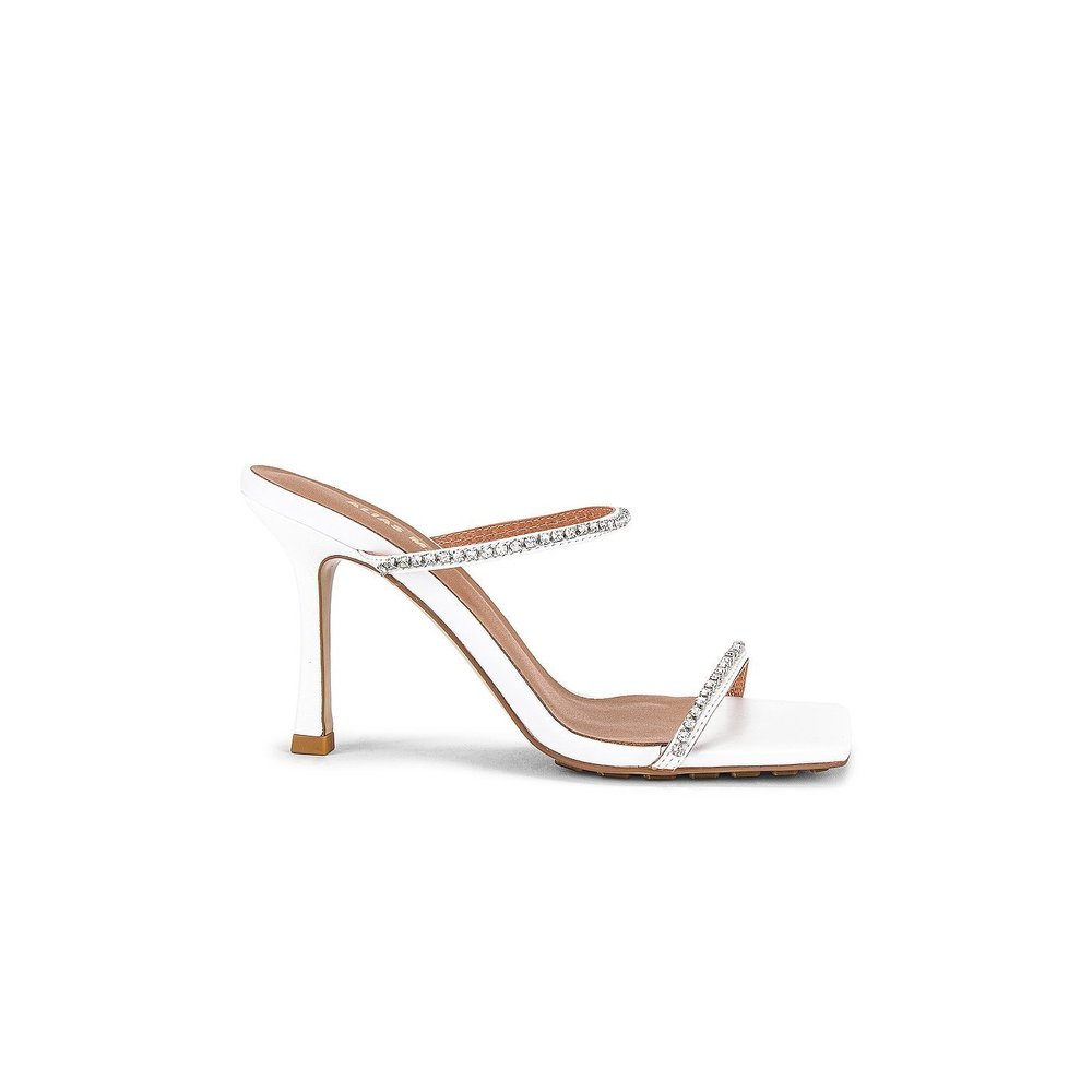 NEW Alias Mae Lexa Mule in Ivory white bride wedding open toe crystal heel